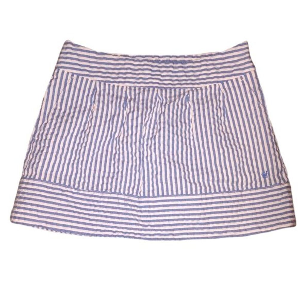 Red Camel Blue Striped Seersucker A-Line Mini Skirt Juniors Size 7